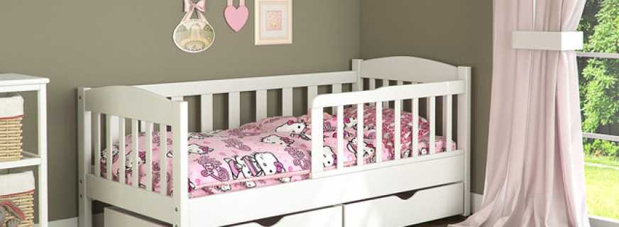 Pilihan dan ciri-ciri katil bayi dari 5 tahun untuk kanak-kanak perempuan, pelbagai warna produk
