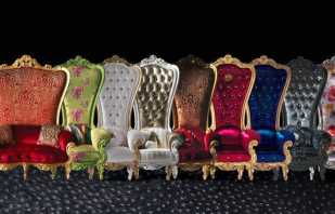Característiques d’una combinació d’una cadira de tron ​​amb interiors moderns
