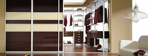 Types of sliding doors to the dressing room, selection tips
