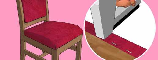 Hlavní fáze tahání židlí do-it-yourself