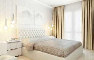 Pilihan untuk katil putih, ciri reka bentuk untuk bahagian dalaman yang berbeza