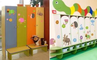 Sticker options for a kindergarten cabinet, selection criteria