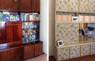 Tee-se-itse-tapa päivittää vanha huonekaluseinä, esimerkkejä kuvassa ennen ja jälkeen