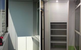Options for cabinets for balconies with roller shutters, and selection criteria