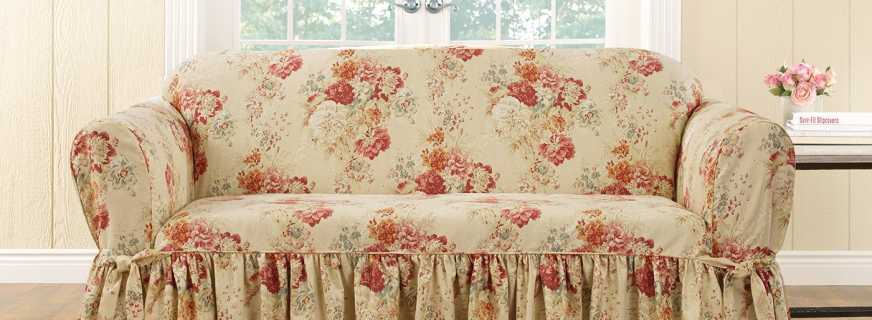 Οδηγίες βήμα προς βήμα για το ράψιμο ενός καλύμματος στον καναπέ με τα χέρια σας