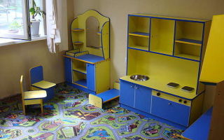 Tipos de muebles de juego en jardín de infantes, requisitos básicos