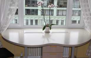Les nuances de placer une table de cuisine sur un rebord de fenêtre, ses avantages et inconvénients