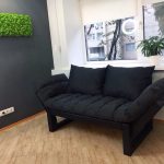 Schwarzes Loft-Sofa