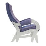 Violetti nojatuoli metallikehyksellä