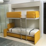 Folding bed in two tiers