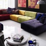 Sofa berwarna-warni untuk ruang tamu