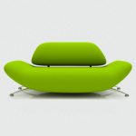 Parlak yeşil salon kanepe
