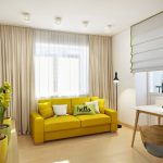 Svijetlo žuta sofa