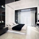 White backlit bed